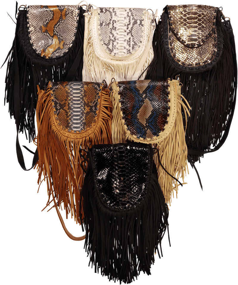 Handbags - Native Fringe Saddle Bag <I> Indio</I>