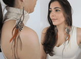 Feather Earrings Brown-Tribe of Two