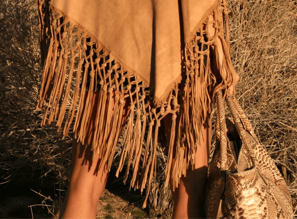 Fringe Suede Shawl-Tribe of Two