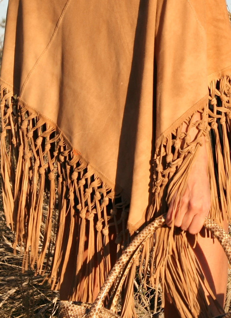 Fringe Suede Shawl-Tribe of Two