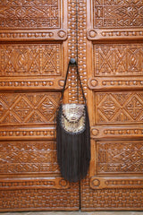Handbags - Native Fringe Saddle Bag <I> Chocolate Gold</I>