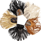Handbags - Native Fringe Saddle Bag <I> Chocolate Gold</I>