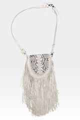 Handbags - Native Fringe Saddle Bag <I> River Rock </I>