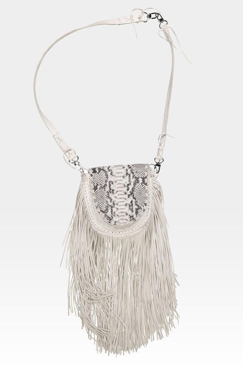 Handbags - Native Fringe Saddle Bag <I> River Rock </I>