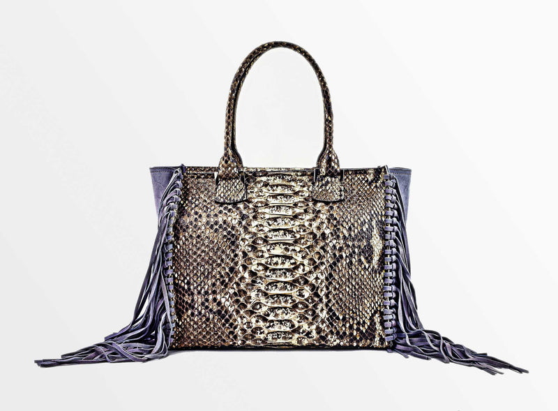 Metallic Fringe Tote